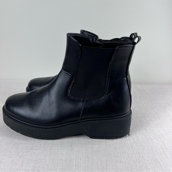 Krush Chunky Platform Combat Boots Women's Size 8 Block Heel Black - Picture 6 of 10